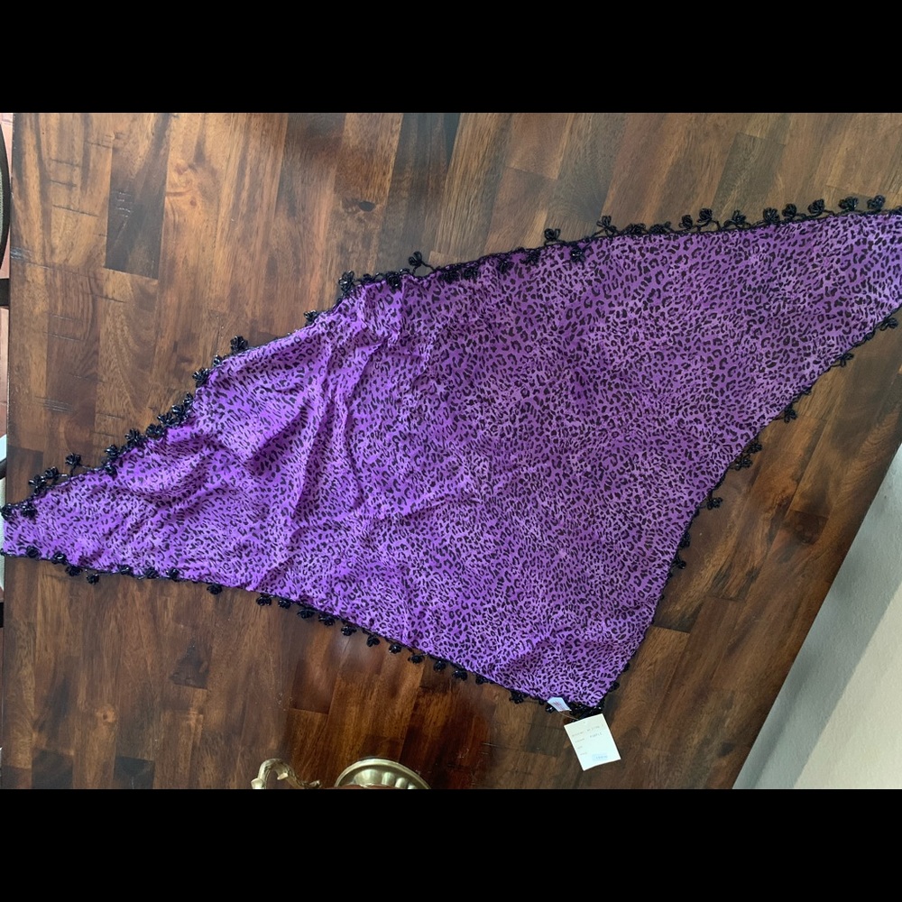 Purple leopard scarf